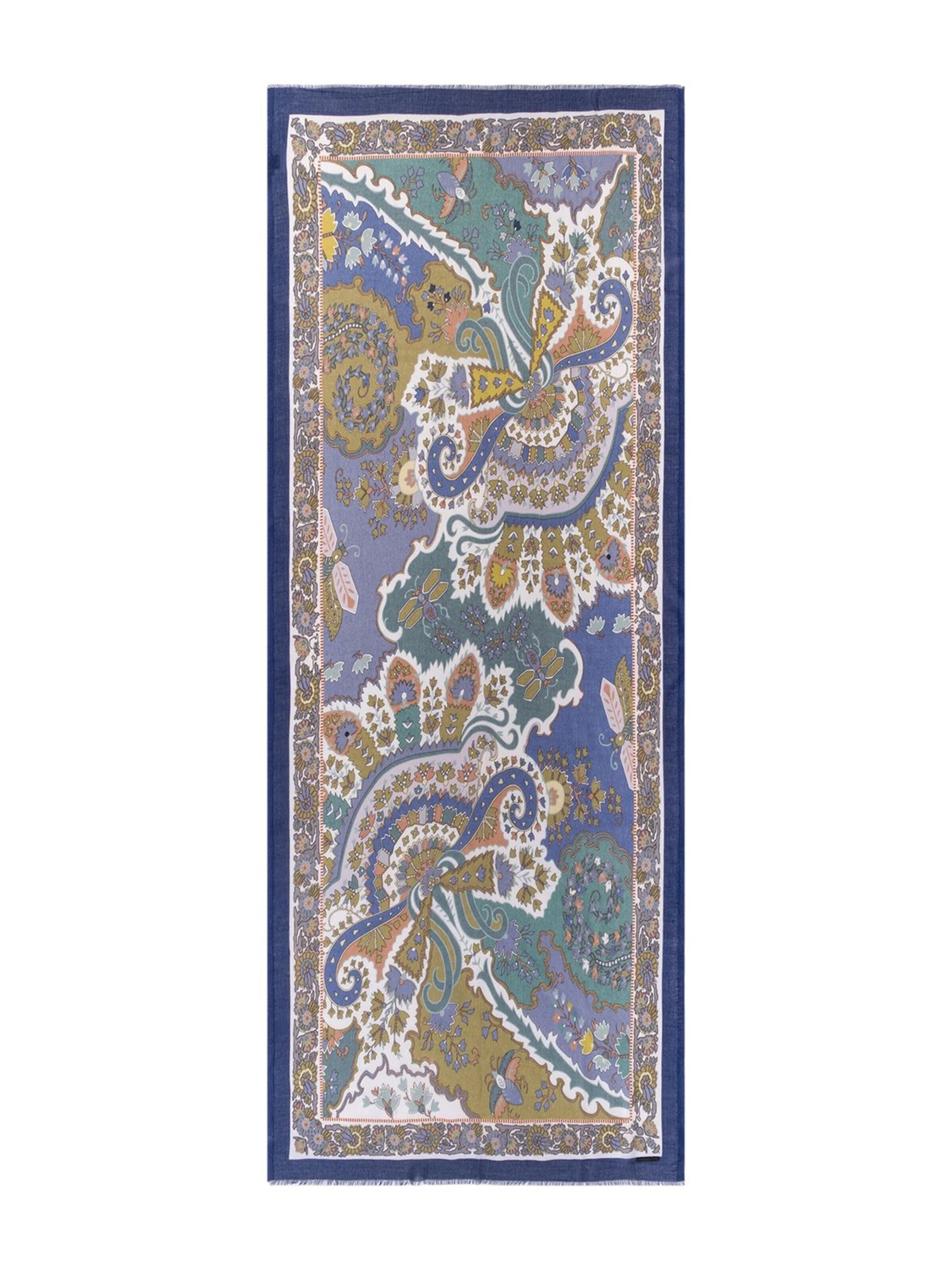 SILK & CASHMERE Schal in Blau: Vorderseite