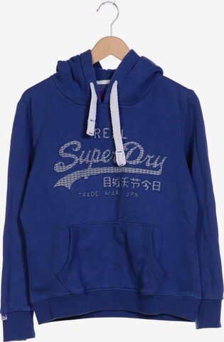 Superdry Sweatshirt & Zip-Up Hoodie in L in Blue: front