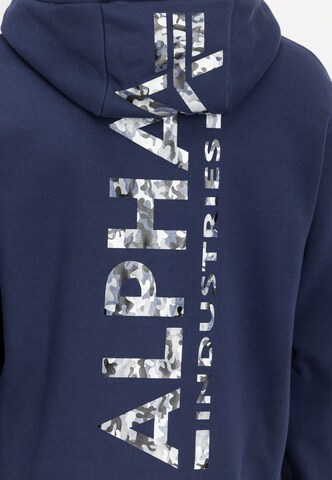 ALPHA INDUSTRIES Sweatshirt 'Mirror' in Blau