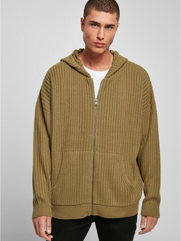 Urban Classics Knit Cardigan in Green: front