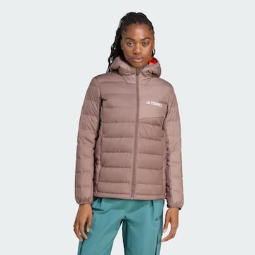 ADIDAS TERREX Outdoorjas in Bruin: voorkant