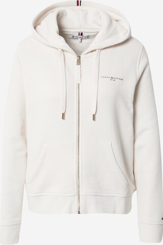 TOMMY HILFIGER Sweat jacket in White: front