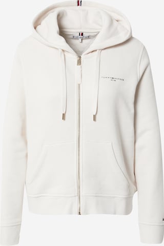 TOMMY HILFIGER Sweatjakke i hvid: forside