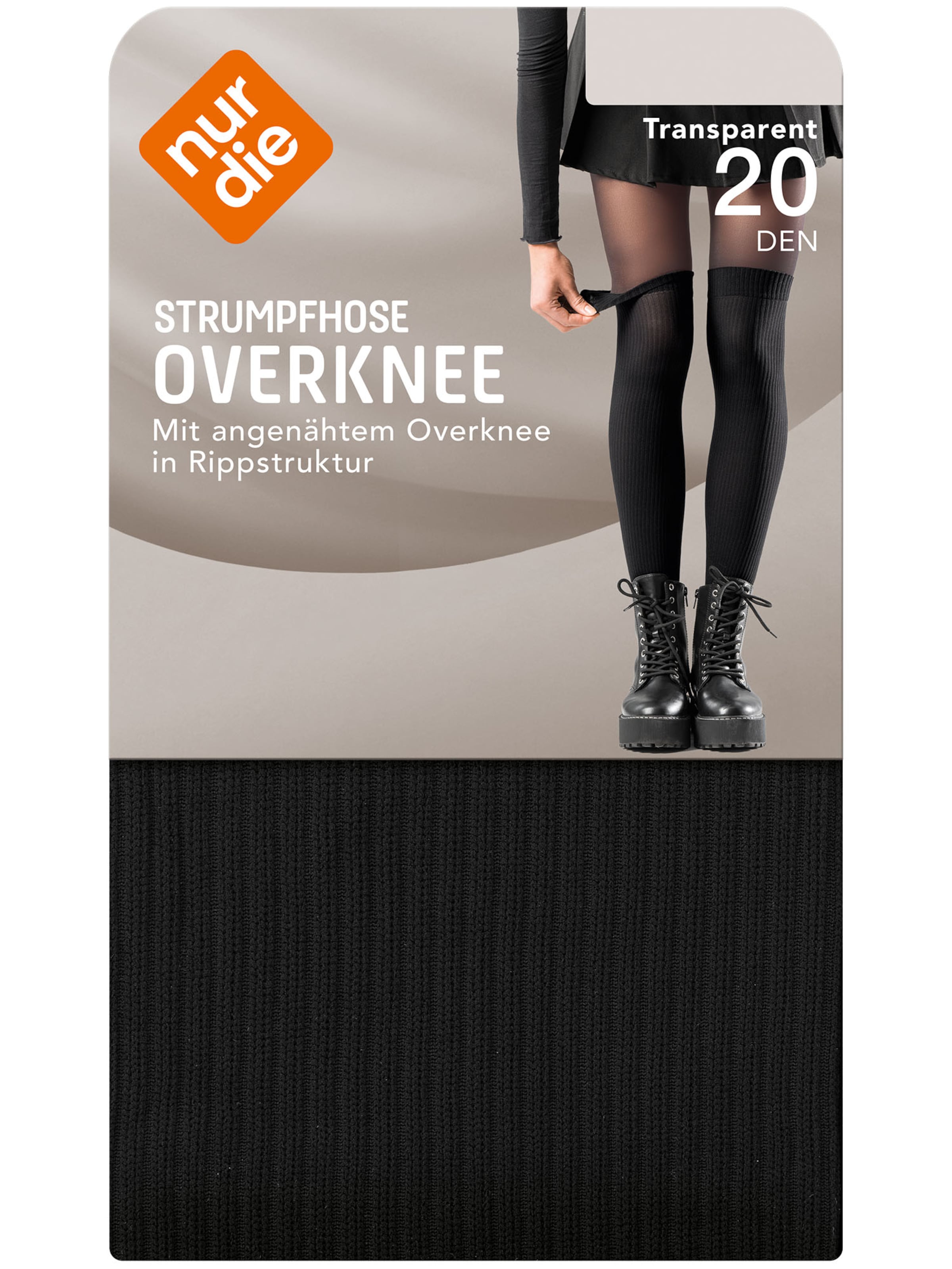 Nur Die Fijne panty ' Overknee ' in Zwart