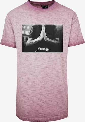 MT Men T-Shirt 'Pray Tee' in Rot: predná strana