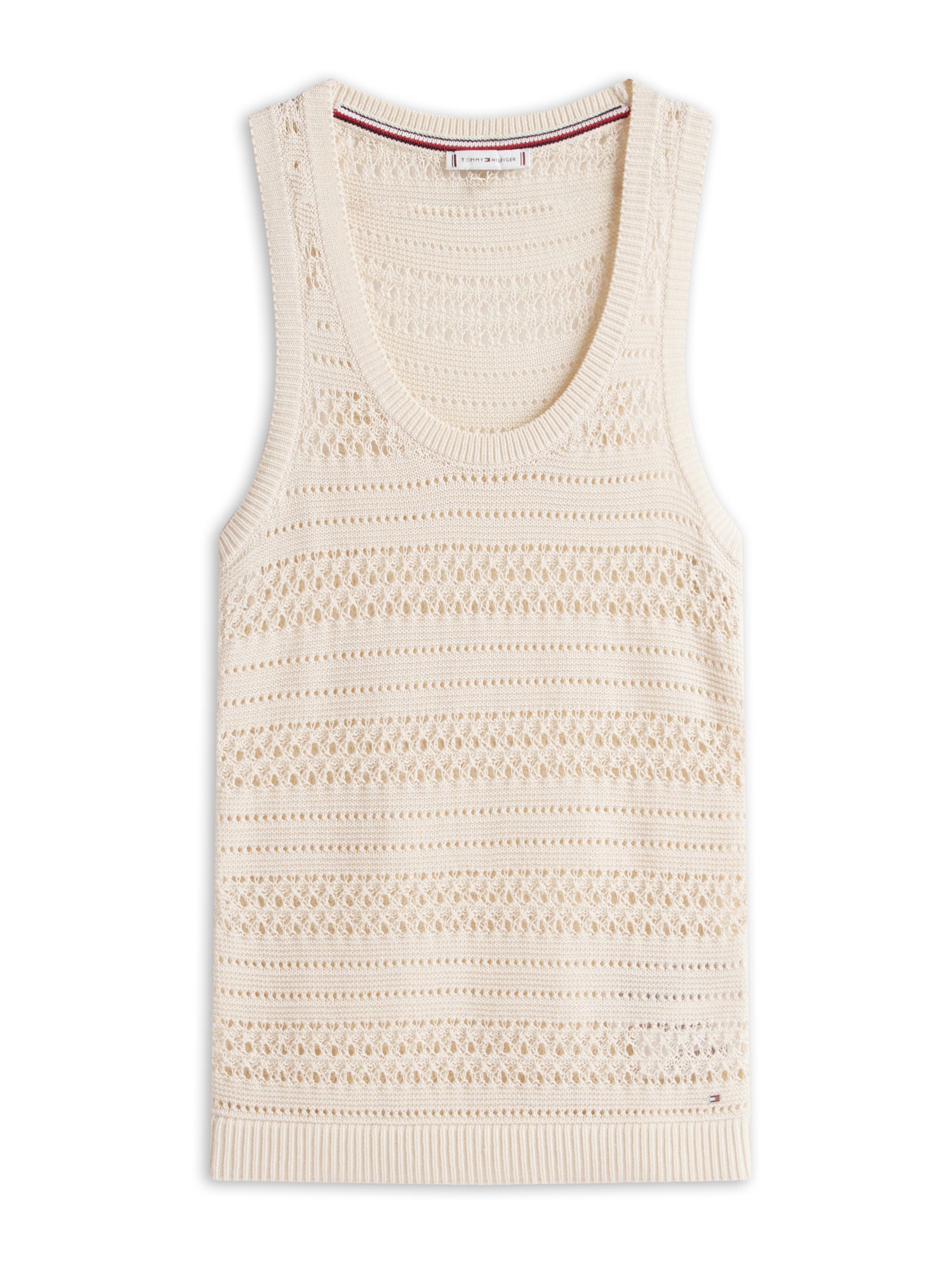 TOMMY HILFIGER Πλεκτό τοπ σε μπεζ: μπροστά