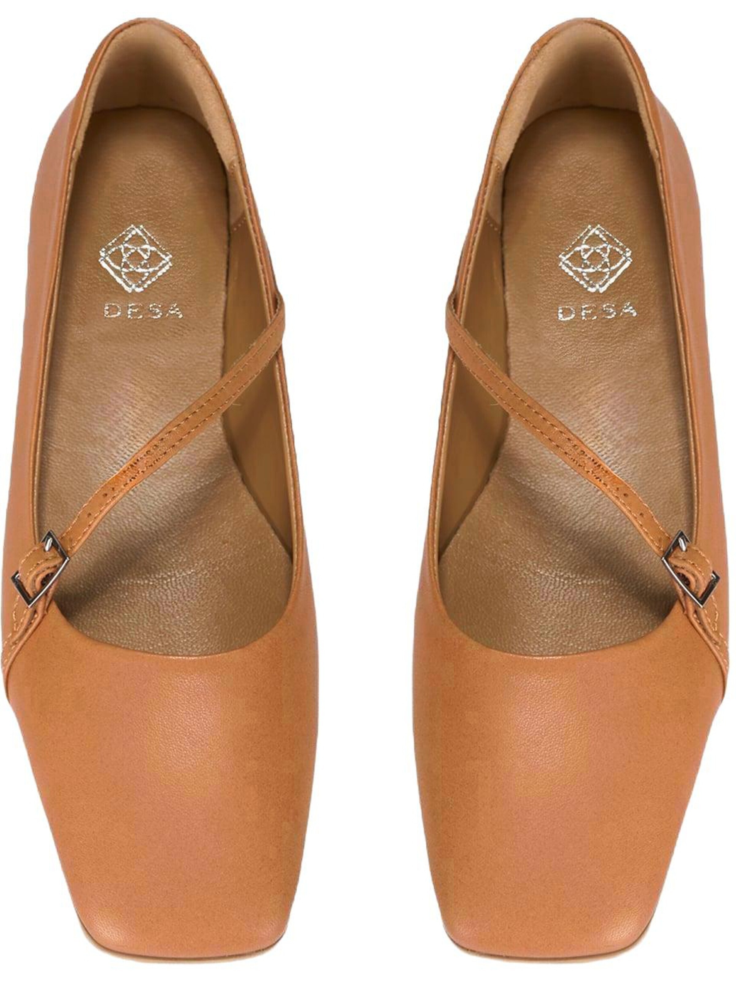 Desa Ballet Flats 'Ballettschuhe' in Brown
