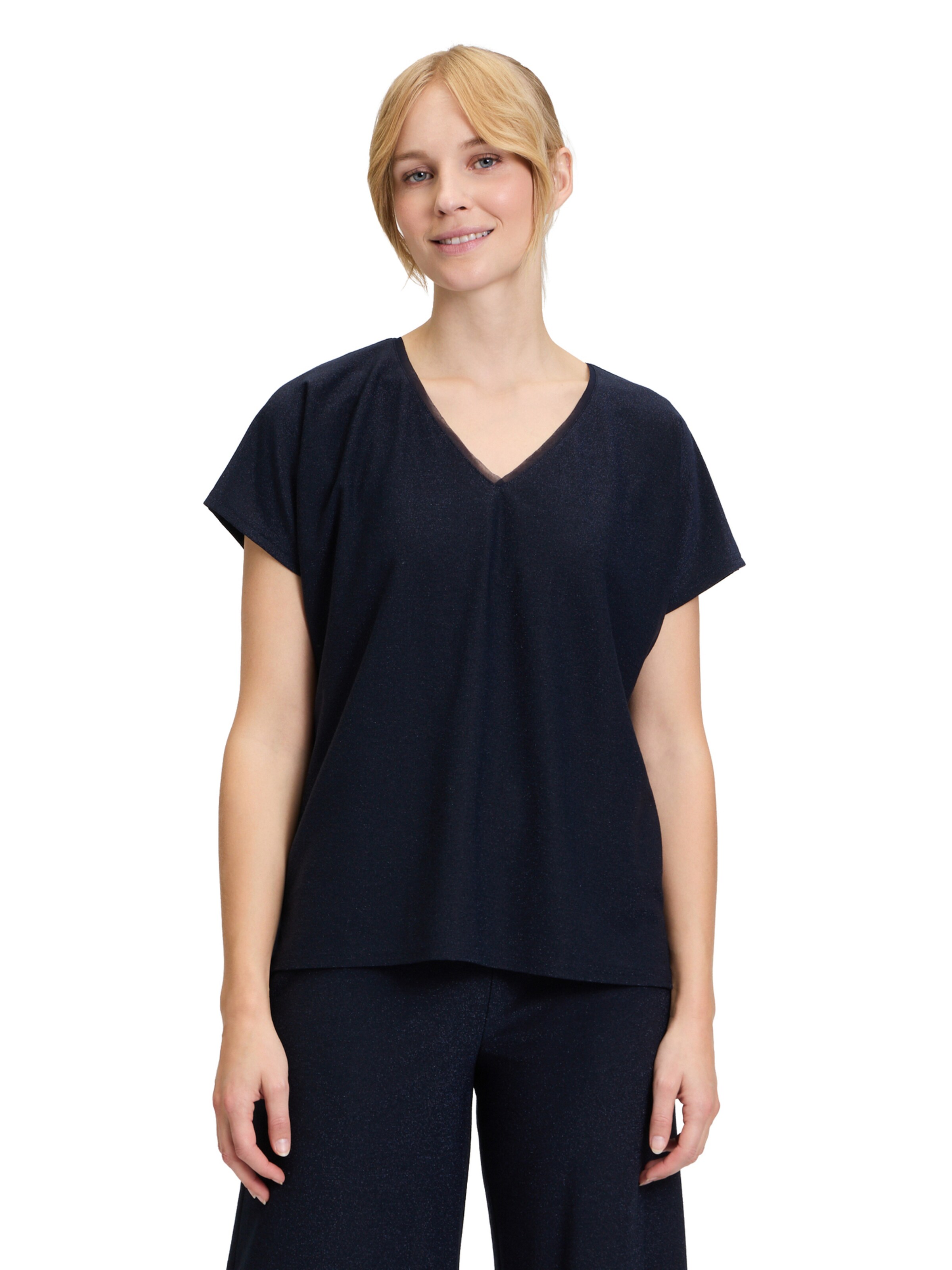 Vera Mont Bluse in Blau: Vorderseite