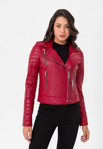 Veste mi-saison Jimmy Sanders en rouge : devant