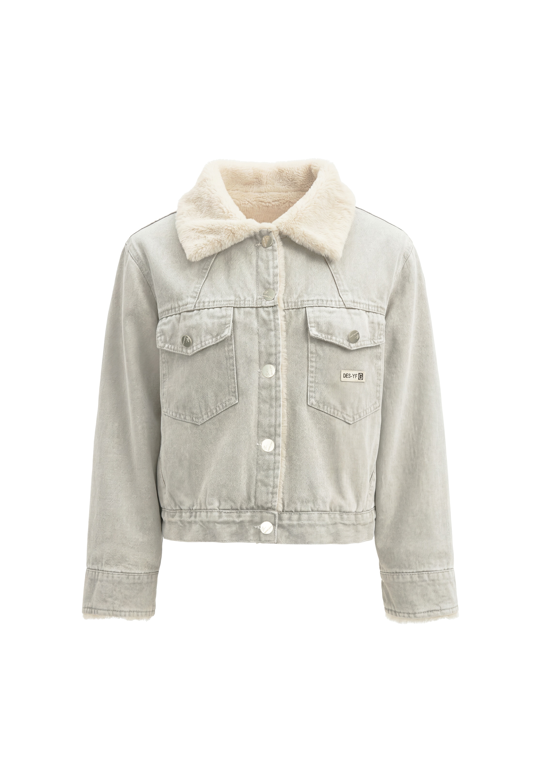 MYMO Chaqueta de entretiempo en S en beige / gris claro, Vista del producto