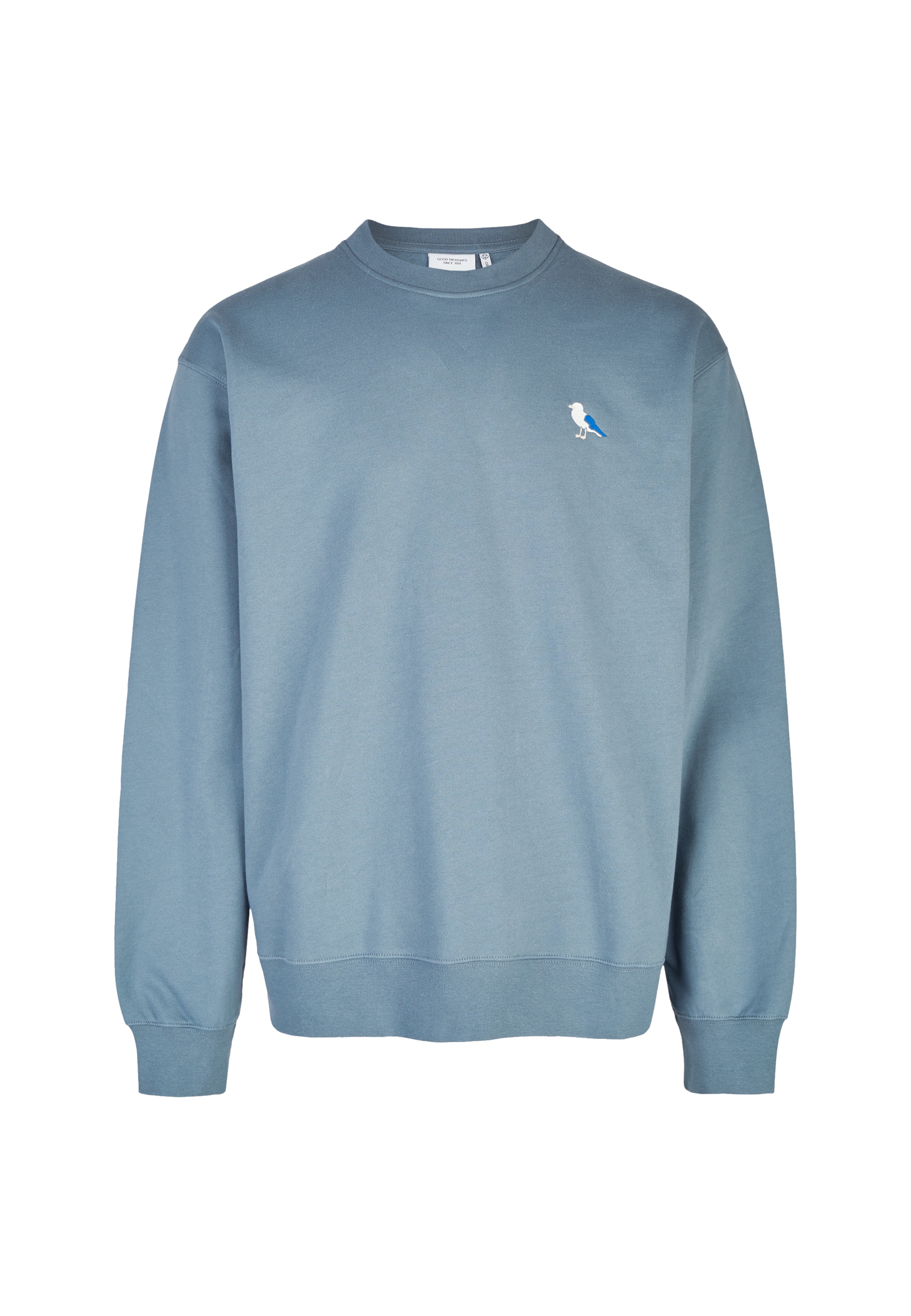 Cleptomanicx Sweatshirt 'Embro Gull' in Blue: front