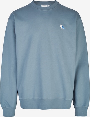Cleptomanicx Sweatshirt 'Embro Gull' in Blue: front