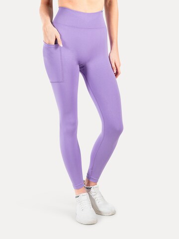 Smilodox Skinny Leggings ' Adrielle ' in Lila: Vorderseite