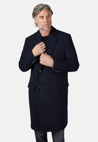 HECHTER PARIS Between-Seasons Coat 'Classic' in Blue: front