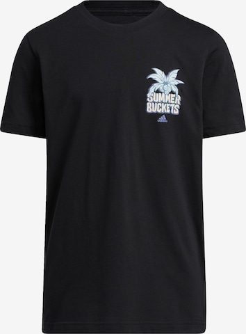 ADIDAS PERFORMANCE Functioneel shirt 'Summer Hoops' in Zwart: voorkant