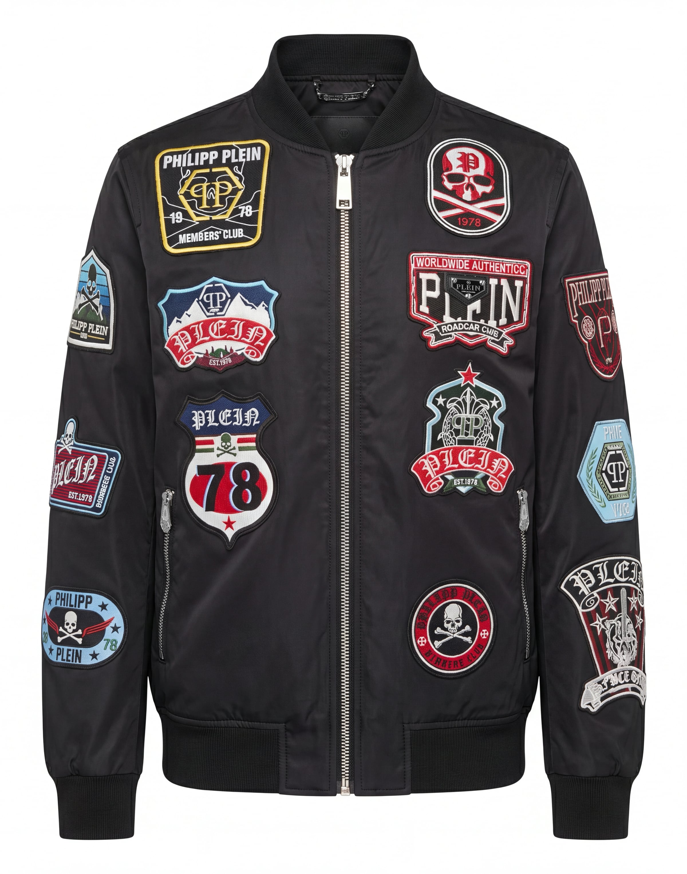 Giacca di mezza stagione di Philipp Plein in nero: frontale