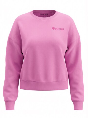 PSTV MND Sweatshirt 'Optimist'‌‌ in Pink: Vorderseite