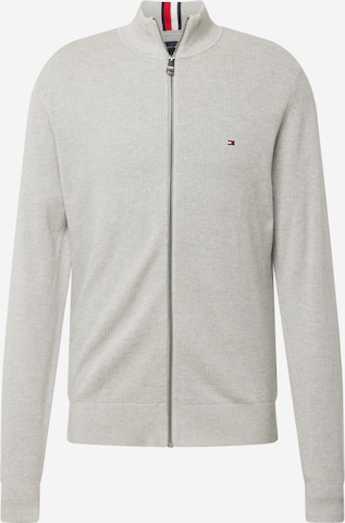 TOMMY HILFIGER Knit Cardigan in Grey: front