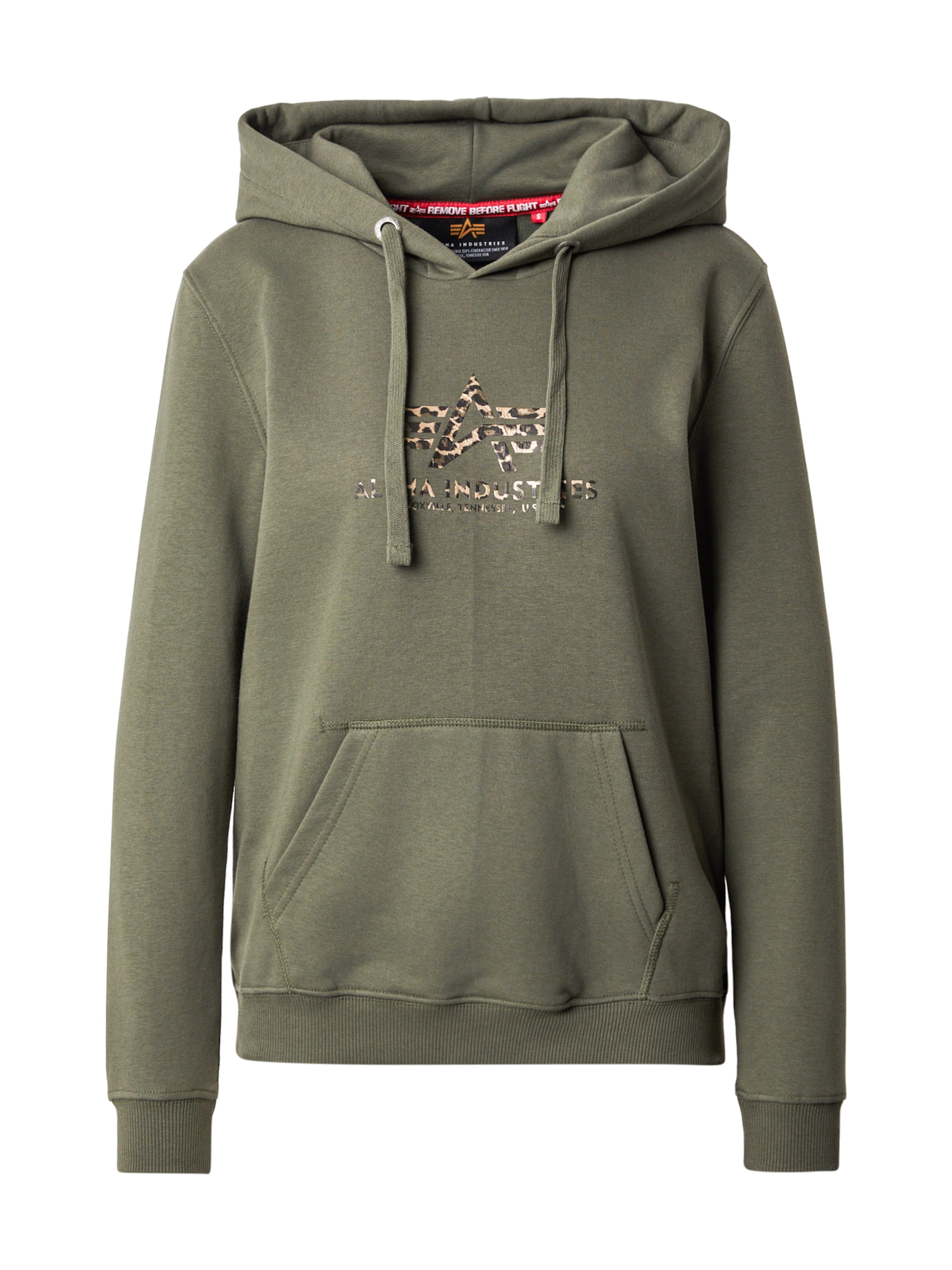 ALPHA INDUSTRIES Свитшот в Зеленый: спереди