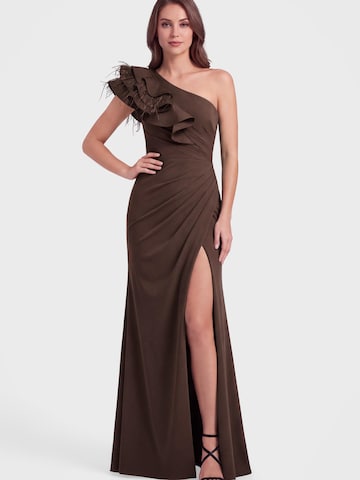 Ombre - Vestido de noche en marrón: frente