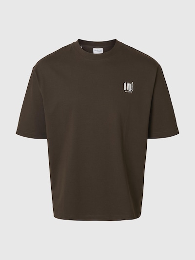 SELECTED Shirt in Brown / White, Item view