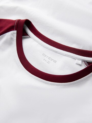 Ombre Shirt in Weiß
