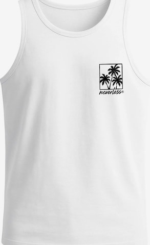 Neverless Shirt 'Logo Palmen' in Weiß: Vorderseite