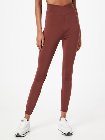 ABOUT YOU Leggings 'Lotta' in Brown: front