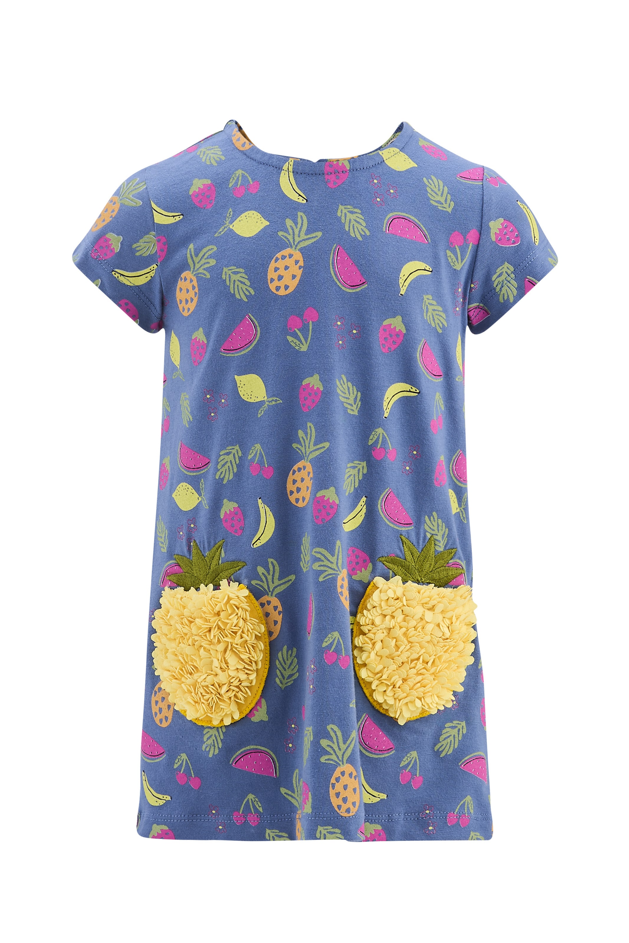 Robe happy girls en bleu : devant