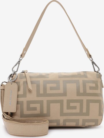 Emily & Noah Skuldertaske 'Ilona' i beige: forside