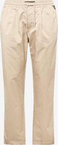 Regular Pantalon à plis REPLAY en beige : devant