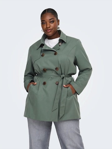 ONLY Carmakoma Övergångskappa 'CARVALERIE' i grön: framsida