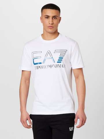 Maglietta di EA7 Emporio Armani in bianco: frontale