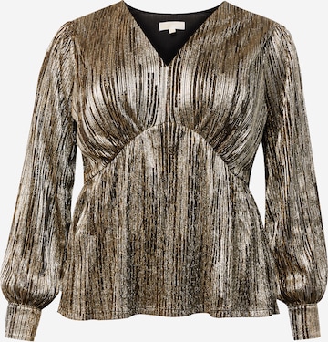 Michael Kors Plus Blouse in Gold: front