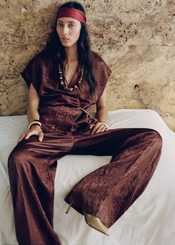 MANGO Weste 'Flor' in Braun