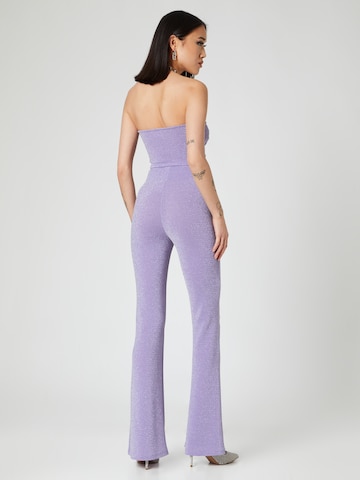 Hoermanseder x About You - Flared Calças 'Helena' em roxo