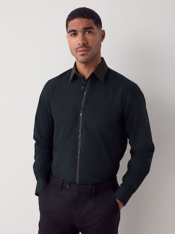 Next Regular fit Overhemd in Zwart: voorkant