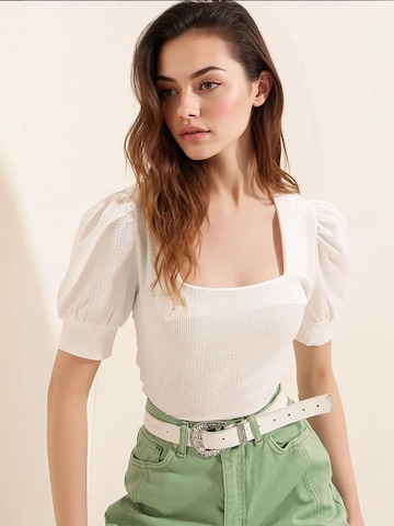 Bigdart Bluse in Weiß: Vorderseite