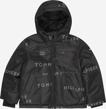 TOMMY HILFIGER - Chaqueta de entretiempo en negro: frente