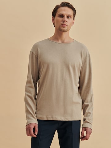 DAN FOX APPAREL Shirt 'Fabio' in Beige: front