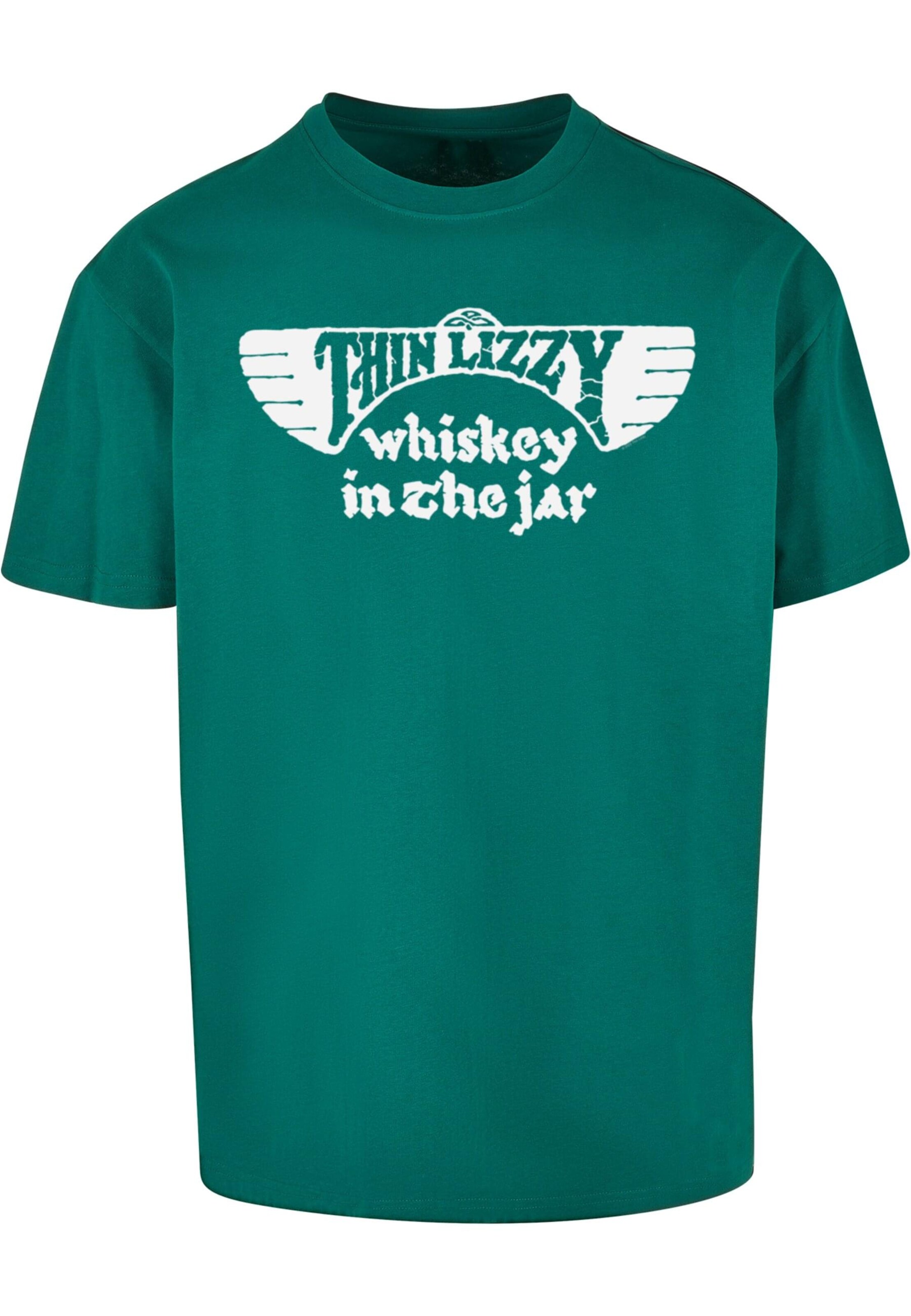 Merchcode Shirt 'Thin Lizzy - Whiskey Amended' in Green: front