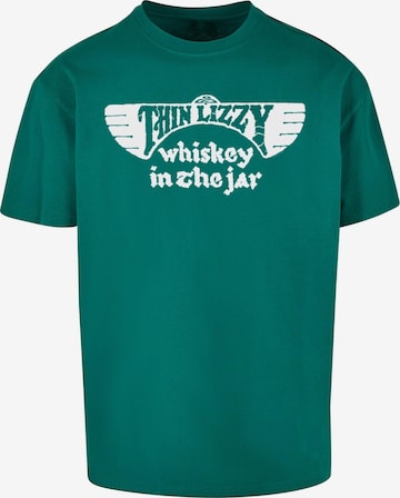 Merchcode Shirt 'Thin Lizzy - Whiskey Amended' in Groen: voorkant