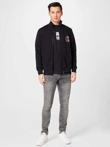 JACK & JONES - Sudadera con cremallera 'ANDY' en negro