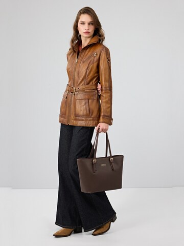 Derimod Between-season jacket 'Donatella' in Brown