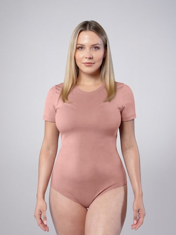 LEAFLETIC - Body 'Leafletic Women’s Short Sleeve Crew Neck Bodysuit' en rosa: frente