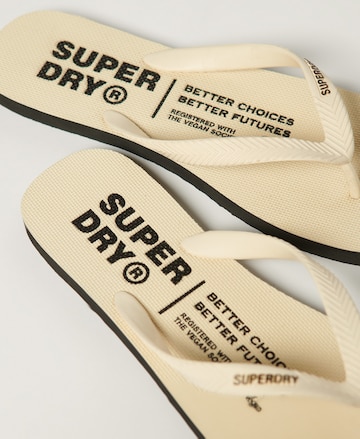 Superdry T-Bar Sandals in Beige