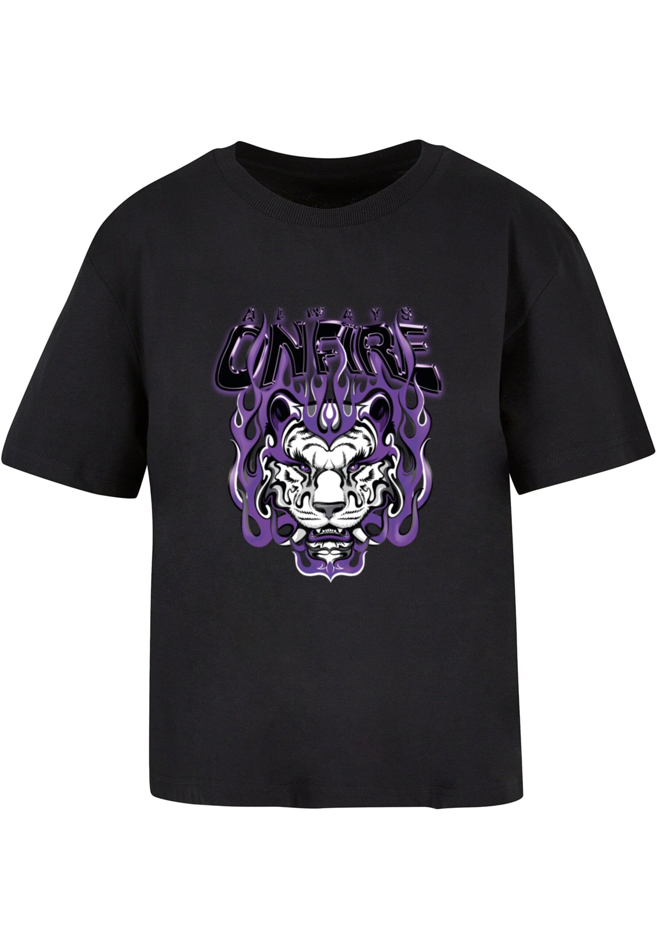 Maglietta 'Always On Fire' di Mister Tee in nero: frontale