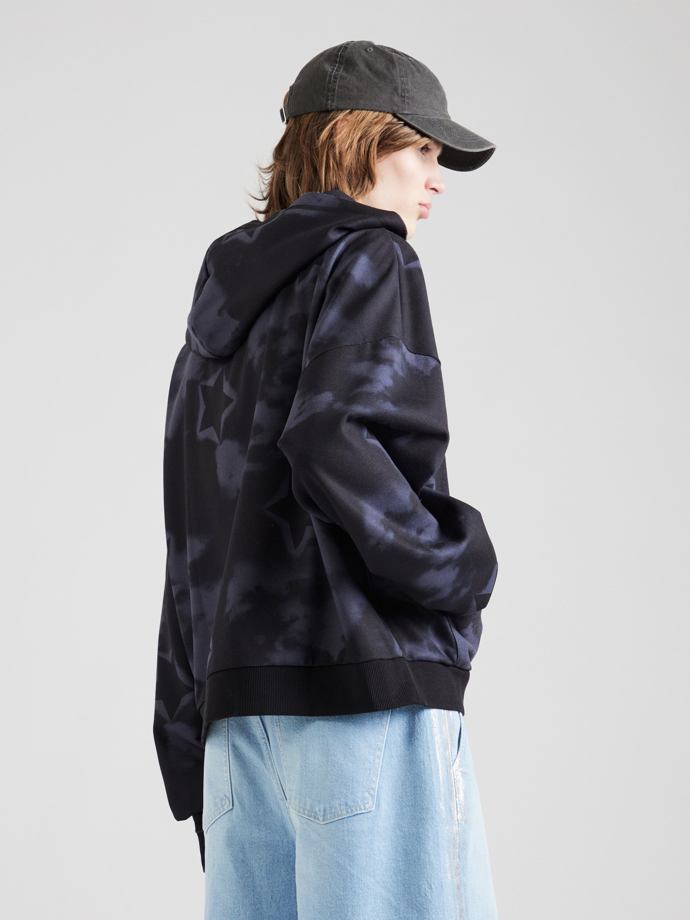 ★関税込★IONSEOUL★Dirty Spray Shine Warmer Hood Zip-up★ U LAN】(UNISEX) Dirty Spray Shine Warmer Hood Zip-up