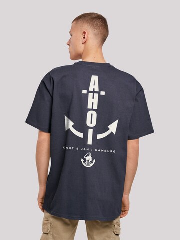 T-Shirt 'Ahoi Anker Knut & Jan Hamburg' F4NT4STIC en bleu : devant