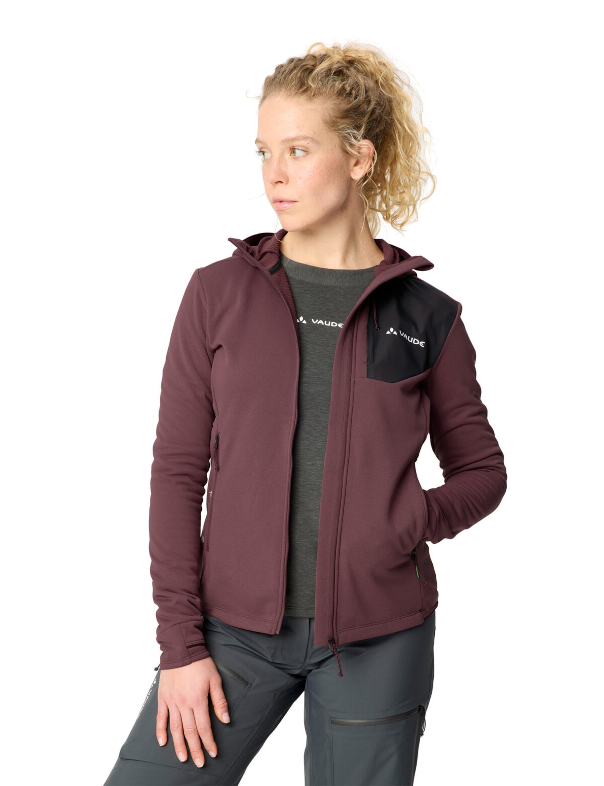 VAUDE Athletic fleece jacket 'Monviso III' in Red